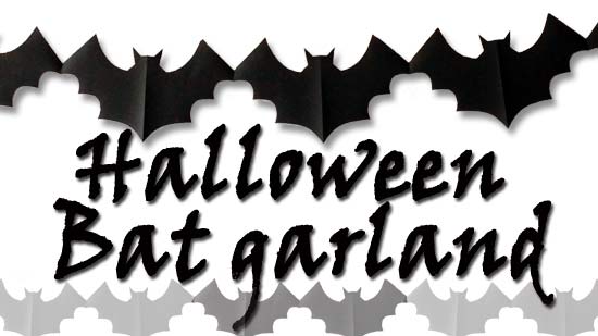 Halloween bat garland