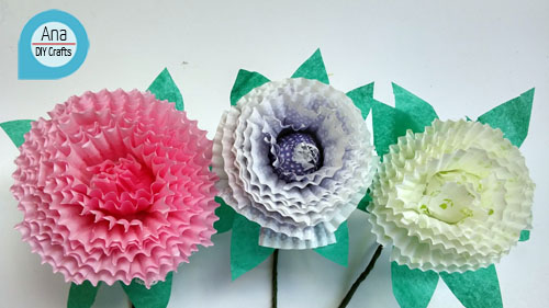 Baking cup flowers