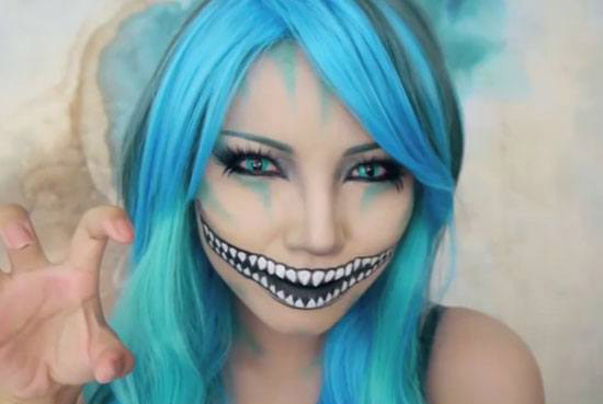 freaky-cheshire-cat-makeup-tutorial